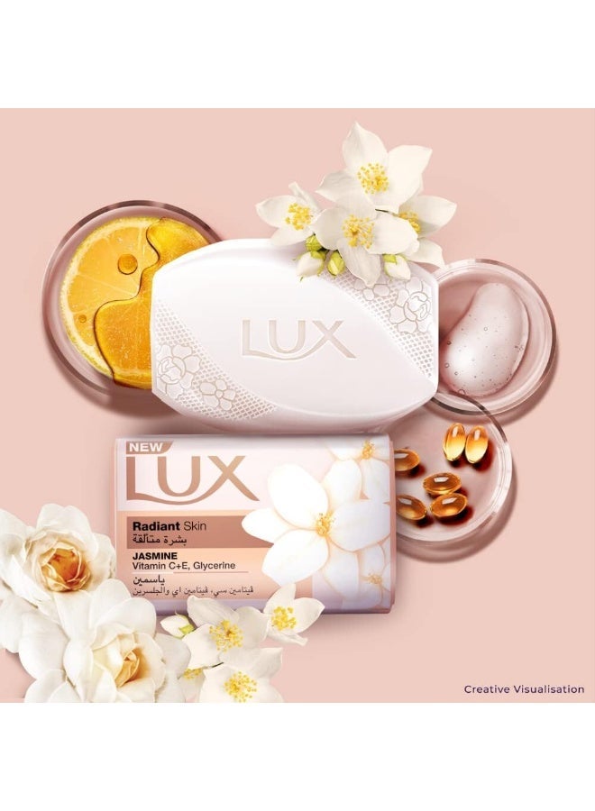 LUX Bar Soap for radiant skin, Jasmine, with Vitamin C, E, and Glycerine, 120gx4pcs - Image 4